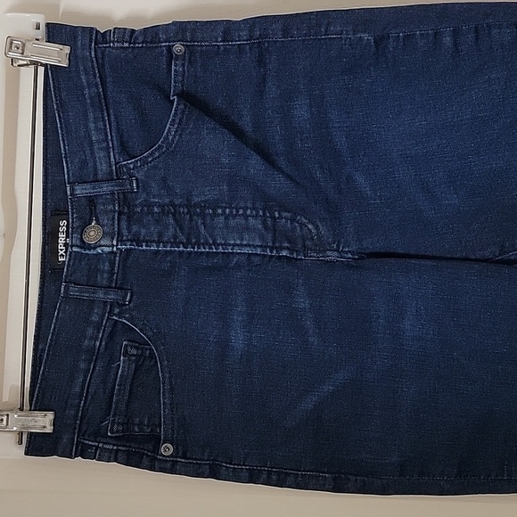 Express Size 4 High-Rise Skinny Hyper Stretch Denim Blue Jeans, Gently Used Cond - Picture 11 of 13
